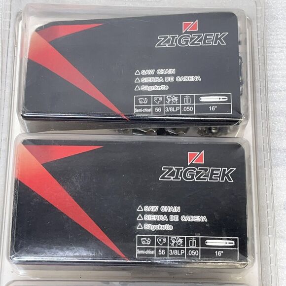 ZIGZEK 16 Inch Chainsaw Chains 3 Pack 3/8" LP .050" Gauge 56 Drive Links NEW - Picture 3 of 6